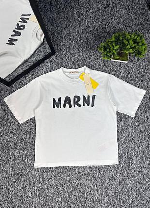 Футболка женская marni оверсайз белый размер м