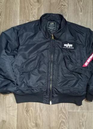 Винтажный черный бобер от alpha industries cwu 45. размер – 2xl факт l-xl