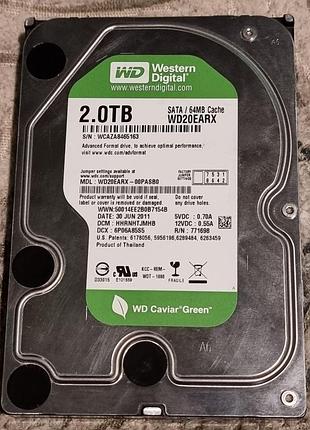 86% hdd 3.5 2 тб wd green 5400 85.3/86.0 жесткий диск wd20earx-pp0asb0 western digital