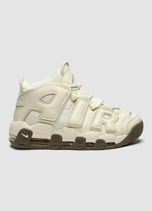 😍 кросівки жіночі nike air more uptempo 96 beige/brown