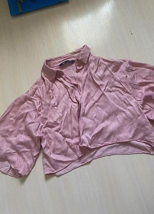 Укорочена сорочка zara віскоза