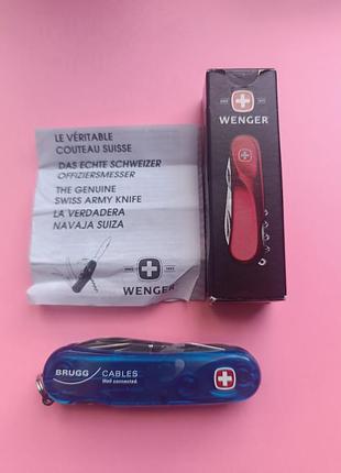 Новий оригінальний ніж wenger evolution 14 sapphire blue nos-швейцарія full set! brugg cables