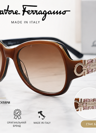 Salvatore ferragamo sf2098 – женские солнцезащитные очки, made in italy