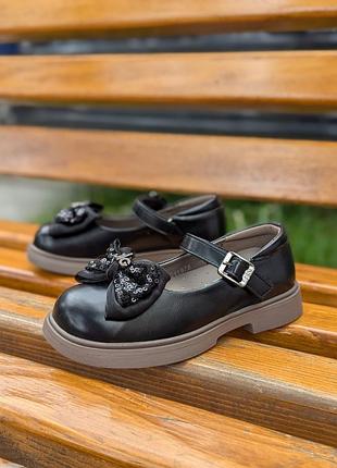 Туфли кожаные для девочки в школу черные 28 - 35 туфлы для девчонки jong golf 3121414