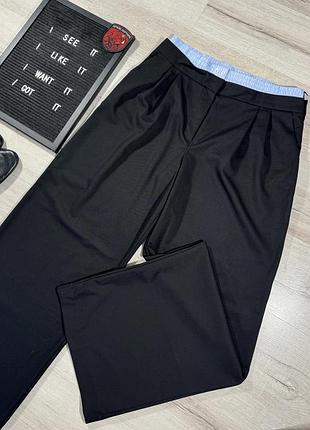 Широкі штани zara з резинкою