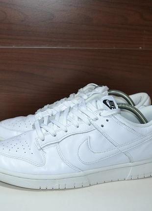 Nike dunk low triple white 44.5р кроссовки кожаные оригинал сникерсы
