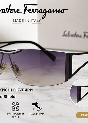 Salvatore ferragamo shield – жіночі сонцезахисні окуляри made in italy