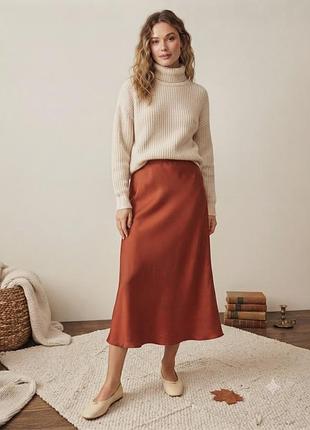 Атласна спідниця h&m xs x