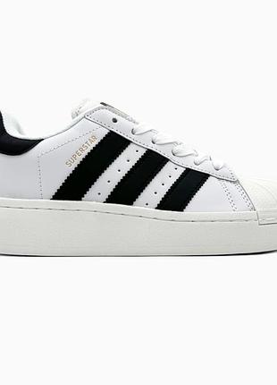 Кроссовки мужские, кроссовки женские, 1в1 люкс качество, кожа, adidas superstar xlg white, sky-adi-0443