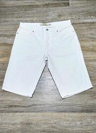 Мужские белые джинсовые шорты topman , размер 32 .