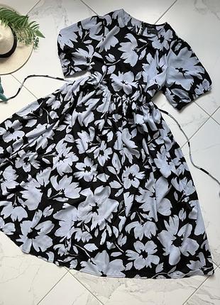 Сукня міді у квіти софт