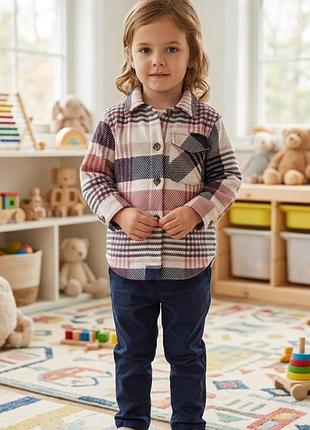 Тепла сорочка в клітинку little kids (104 см) для дівчинки або хлопчика