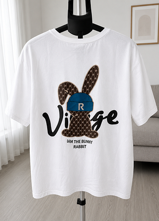 Футболка village з принтом rabbit
