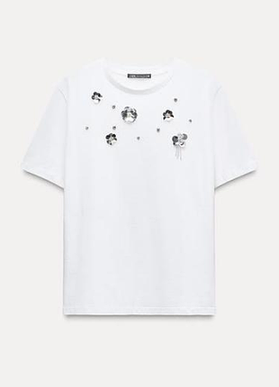 Біла футболка zara