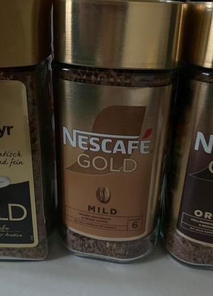 Німецька розчинна кава dallmayr gold та nescafe gold (200 г)