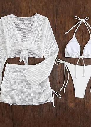 🤍 пляжний комплект white summer