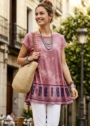Модал + бавовна блуза туніка uniqlo anna sui оверсайз футболка