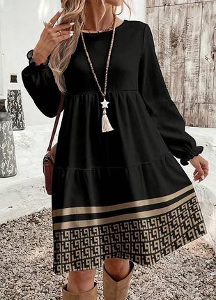 Міді сукня в геометричний принт shein 2xl