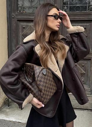 Дубленка оверсайз zara
