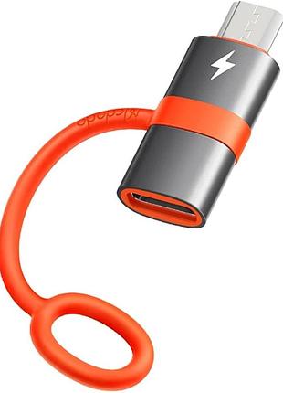 Адаптер-переходник mcdodo type-c (female) — micro usb (male) с силиконовым держателем
