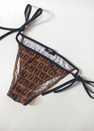 Купальник fendi, низ купальника, трусики fendi на зав'язках.