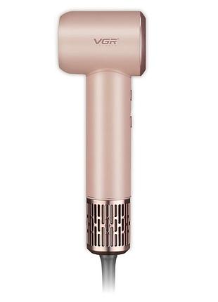 Фен профессиональный vgr v-446 pink, 2 скорости, 4 температурных режима, 110000rpm, 1400 вт