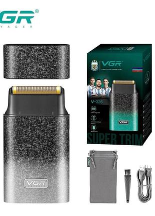 Электробритва vgr v-326 шейвер gray, ipx6