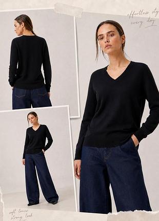Чорний вовняний джемпер boss hugo boss slim fit, 100% шерсть