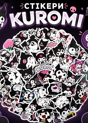 Стикеры kuromi, набор 60 шт, виниловые водостойкие наклейки