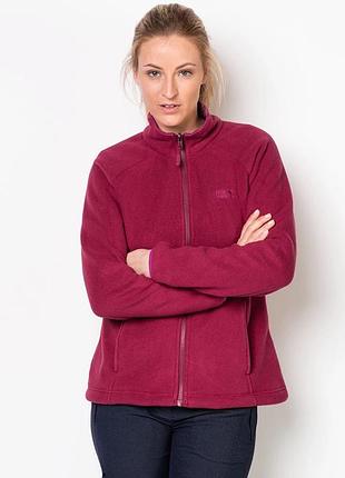 Теплая флисовая толстовка на замке кофта jack wolfskin размер xl-xxl