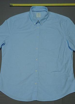 Воротник 44 см m&amp;s oxford голубая тенниска size xl 100% cotton regular fit