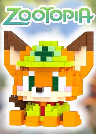 Конструктор лис ник уайлд зверополис 307 деталей 6 см bricks nick wilde