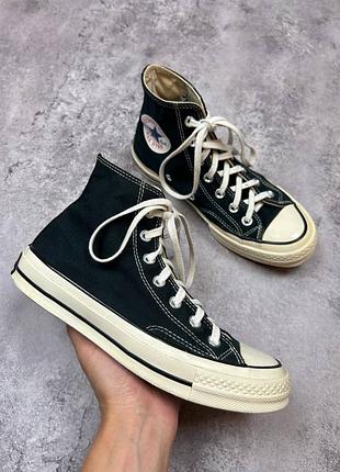 Кеды convers chuck 70 конверс чак 70 черные высокие 37 23.5см