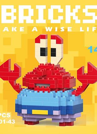 Конструктор мистер крабс, конструктор bricks mr. krabs 2