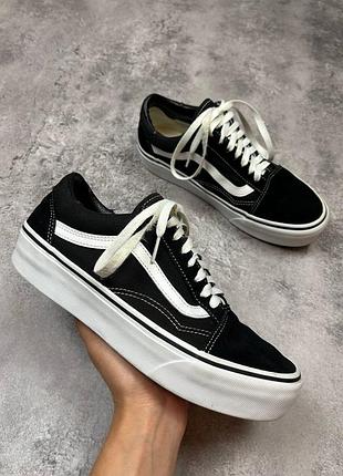 Венс олд скул 40 25.5 см vans old skool black черные