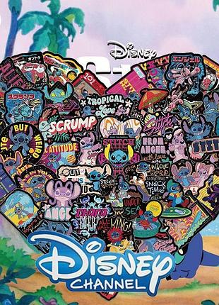 Стикеры стич 25 шт 5*5 см, наклейки stitch disney