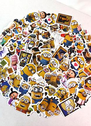 Стикеры миньоны 60 шт, minions