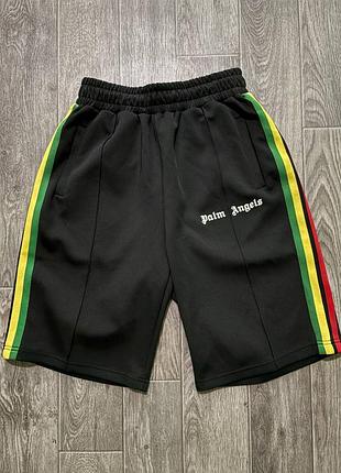 Нові шорти palm angels track shorts (rainbow stripe) — розмір m (зіп-пакет)