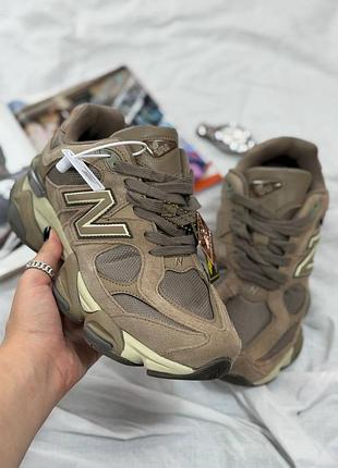 Жіночі кросівки new balance 9060 brown cordura gore tex термо
