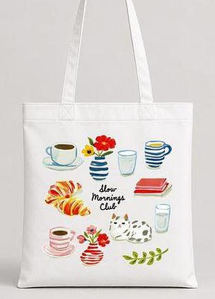 Еко сумка market color (шопер) slow mornings club