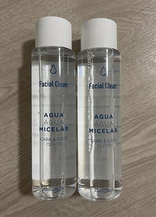 Міцелярна вода для обличчя та очей для всіх типів шкіри deliplus facial clean
