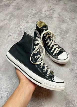 Кеди convers all star конверс чорні високі 39.5 25см