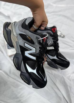 Чоловічі кросівки new balance 9060 black grey cordura термо