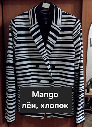 Пиджак блейзер mango лён хлопок
