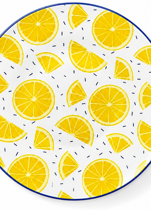 Набор 6 шт тарелок керамических 20 см lemon