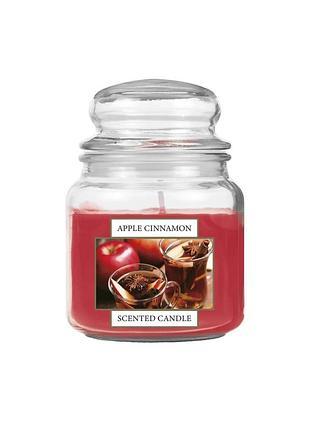 Аромасвеча в стеклянной банке apple cinnamon красная livarno home