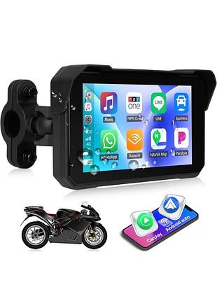 Мотонавігатор wonvon f92 — 5" дисплей з підтримкою apple carplay та android auto (вологозахищений)