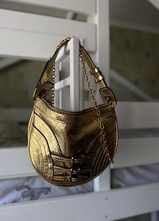 Золотиста сумка zara