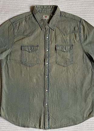 Сорочка чоловіча к/р джинсова levi’s, xl