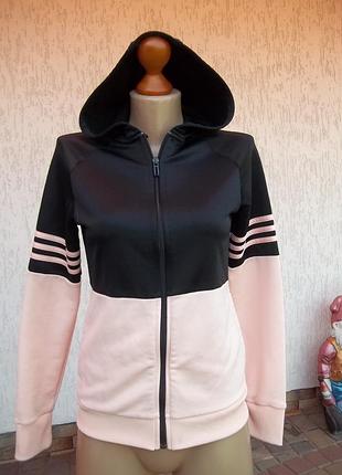 ( 13 - 14 лет ) adidas кофта худи с капюшоном для девочки оригинал б / у